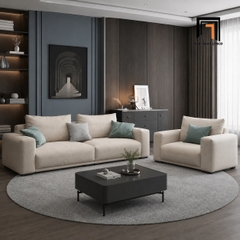 E3 Bộ ghế sofa KT184 Omaha xám trắng phù hợp phòng khách