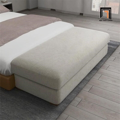 H3 Ghế sofa đôn chữ nhật SB18 Caney 1m2 bọc nỉ xám cao cấp