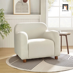 H2 Ghế sofa đơn 1 nệm ngồi nhỏ gọn DT108 Berken vải lông cừu