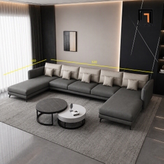 J1 Ghế Sofa U Dadiba UT59 3m2 Phối Vải Trẻ Trung, Hiện Đại