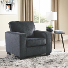 E2 Ghế sofa đơn xám đen vải nỉ DT55 Rima phòng khách gia đình