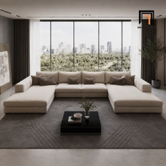 H2 Sofa Chữ U UT67 Loren 3m Đẹp Cho Phòng Khách Gia Đình