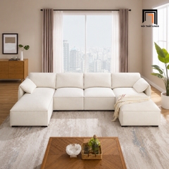 H3 Sofa U UT28 Dermott 3m2 Bọc Nỉ Êm Ái, Thoải Mái
