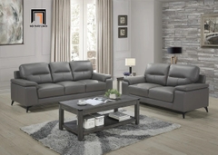 J1 Sofa đơn da công nghiệp xám DT62 Mahler phòng khách sang trọng