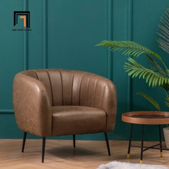 F2 Ghế sofa đơn da công nghiệp DT10 Indianola kiểu dáng cong