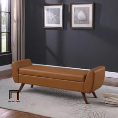 R3 Sofa bench SB4 Amsi 1m4 x 50 màu kem tinh tế cho căn hộ