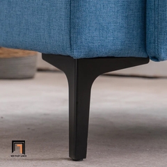 I3 Ghế sofa đơn vải nỉ xanh dương DT105 Ghisham ngồi đọc sách