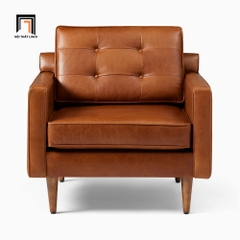 H3 Ghế sofa đơn da công nghiệp DT23 Drake màu nâu cam nổi bật