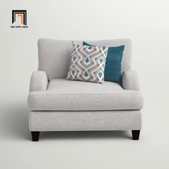 G2 Ghế sofa đơn xám trắng vải nỉ DT13 Somerville phòng khách đẹp