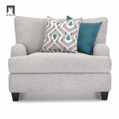G2 Ghế sofa đơn xám trắng vải nỉ DT13 Somerville phòng khách đẹp