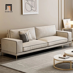 H2 Ghế sofa đơn vải nỉ trắng kem DT69 Dakota chạy viền đen
