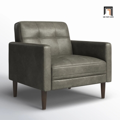 I2 Ghế sofa đơn da giả xám đậm DT101 Bharati văn phòng làm việc