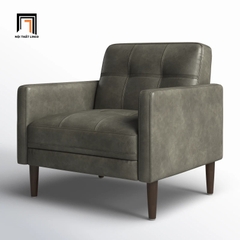 I2 Ghế sofa đơn da giả xám đậm DT101 Bharati văn phòng làm việc