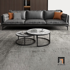 D2 Ghế sofa đơn văn phòng làm việc DT65 Cafin da Pu xám đậm