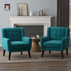 F3 Ghế sofa đơn gia đình vải nỉ DT96 Uixe màu xanh dương