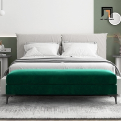 M3 Ghế đôn sofa vải nhung xám SB29 Hamitor thiết kế thanh lịch, đẹp mắt