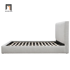 B2 Giường ngủ GN136 Sadeen 1m6 x 2m vải xám trắng thiết kế hiện đại