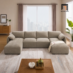 H3 Sofa U UT28 Dermott 3m2 Bọc Nỉ Êm Ái, Thoải Mái