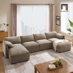H3 Sofa U UT28 Dermott 3m2 Bọc Nỉ Êm Ái, Thoải Mái
