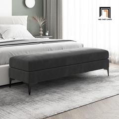 M3 Ghế đôn sofa vải nhung xám SB29 Hamitor thiết kế thanh lịch, đẹp mắt
