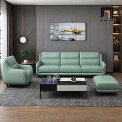 B4 Sofa phòng khách KT66 Mannon da giả đẹp và sang trọng