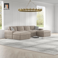 F3 Bộ Sofa U UT15 Boggy 3m Màu Xám Than Sang Trọng