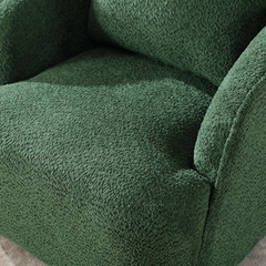 G1 Ghế sofa đơn vải lông cừu xanh lá DT90 Dalbert phòng ngủ nhỏ