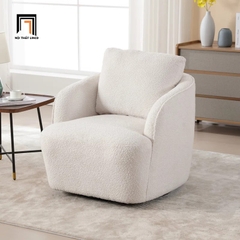 G1 Ghế sofa đơn vải lông cừu xanh lá DT90 Dalbert phòng ngủ nhỏ