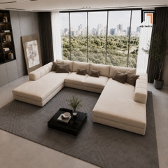 H2 Sofa Chữ U UT67 Loren 3m Đẹp Cho Phòng Khách Gia Đình