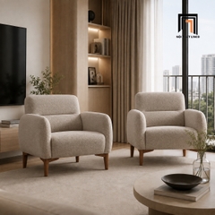 E2 Ghế sofa đơn DT127 Darsan bọc nỉ mềm mại hiện đại