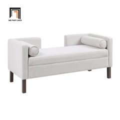 M1 Sofa băng chờ SB33 Hon nỉ cao cấp tông xám trắng hiện đại
