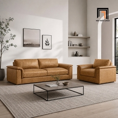 D3 Bộ sofa da KT175 Wythe cao cấp sang trọng cho phòng khách