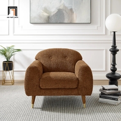 H2 Ghế sofa đơn vải nỉ giá rẻ DT83 Elishah cho sảnh chờ khách ngồi