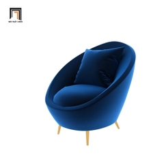 G1 Ghế sofa đơn hạt đậu DT46 Simpson vải nhung nỉ xanh lá