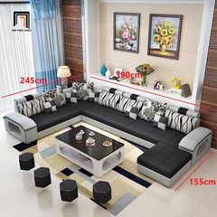 A2 Bộ Ghế Sofa U UT1 Arvella 3m9 Kiểu Dáng Hiện Đại
