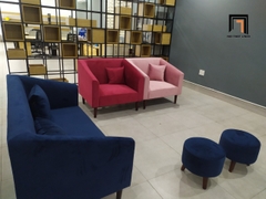 I2 Bộ ghế sofa vải nhung giá rẻ KL6 Pelly văn phòng làm việc