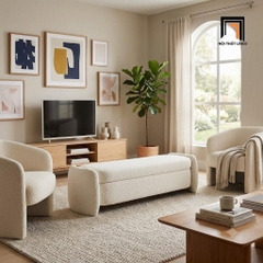 C3 Ghế sofa băng dài SB40 Tinan 1m4 thiết kế xinh xắn cho phòng khách