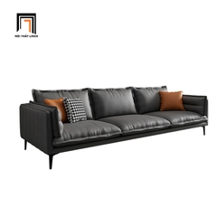 D2 Ghế sofa đơn văn phòng làm việc DT65 Cafin da Pu xám đậm