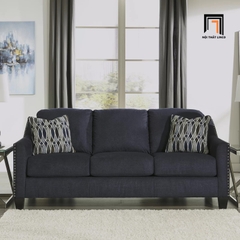 F2 Ghế sofa đơn xám đen vải nỉ DT57 Canchola phòng khách đẹp