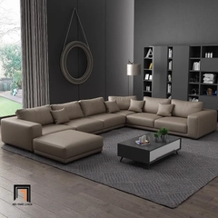 G2 Bộ Sofa U UT23 Paulina 3m Xám Đen Sang Trọng Hiện Đại