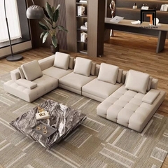 E1 Sofa U UT50 Jobee Dài 3m5 Phối Màu Xám Trắng Tinh Tế