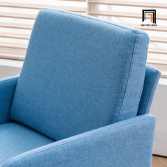 I3 Ghế sofa đơn vải nỉ xanh dương DT105 Ghisham ngồi đọc sách