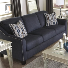 F2 Ghế sofa đơn xám đen vải nỉ DT57 Canchola phòng khách đẹp
