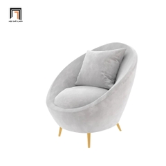 G1 Ghế sofa đơn hạt đậu DT46 Simpson vải nhung nỉ xanh lá