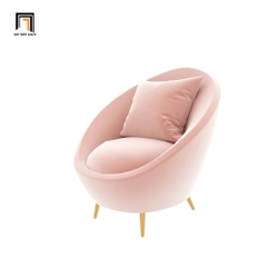 G1 Ghế sofa đơn hạt đậu DT46 Simpson vải nhung nỉ xanh lá