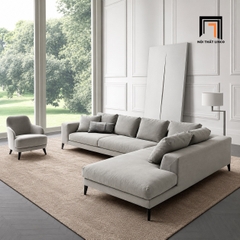 B3 Bộ sofa KT28 Esher vải nỉ xám trắng hiện đại
