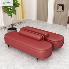 F2 Ghế đôn Sofa SB19 Gant hình Oval bọc da pu bền đẹp, dễ vệ sinh
