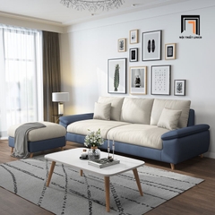B1 Bộ ghế sofa băng 2m2 BT43 Roam kèm đôn vuông sang trọng