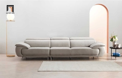 A7 Ghế sofa băng sang trọng BHQ38 Cordia 2m5 bọc da xám ghi