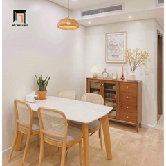 Bộ bàn ăn gỗ 29-KH4-G56-B108 dài 1m2 4 ghế ngồi